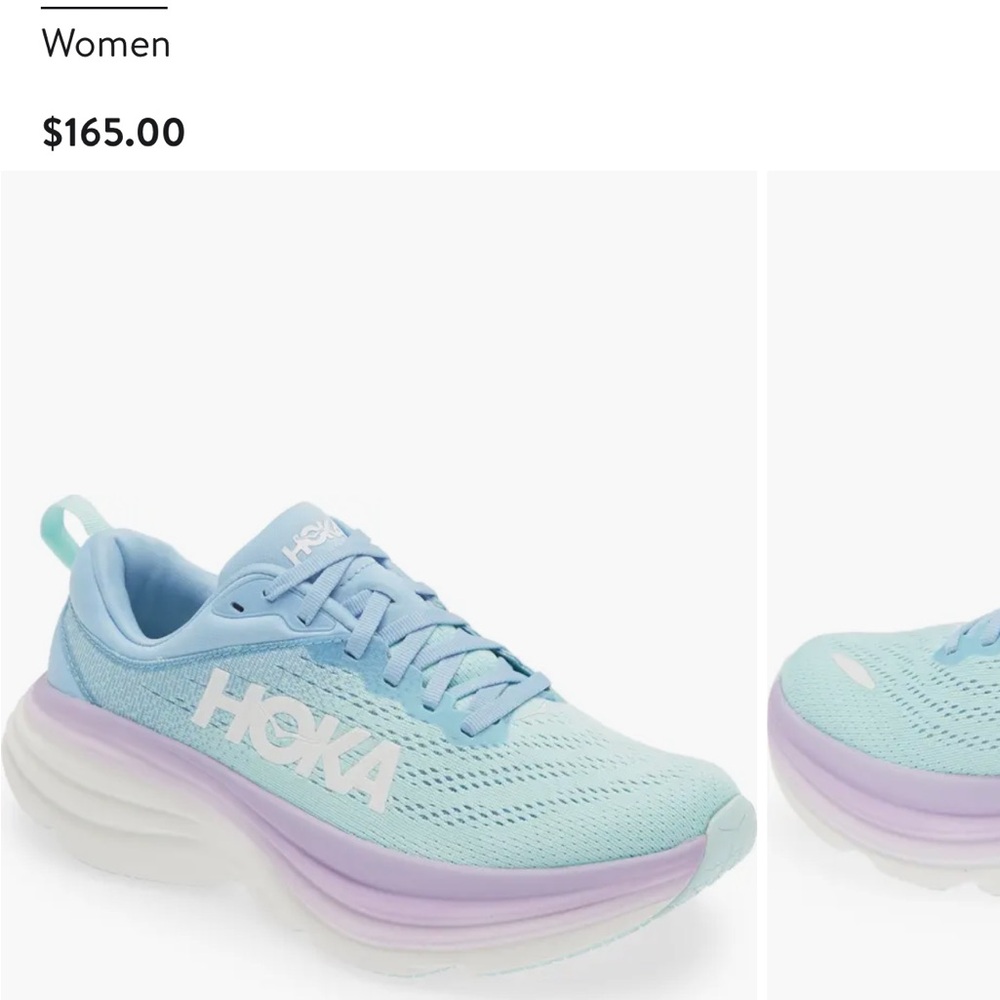 Hoka Women's Sky Blue and Lavender Athletic Shoes